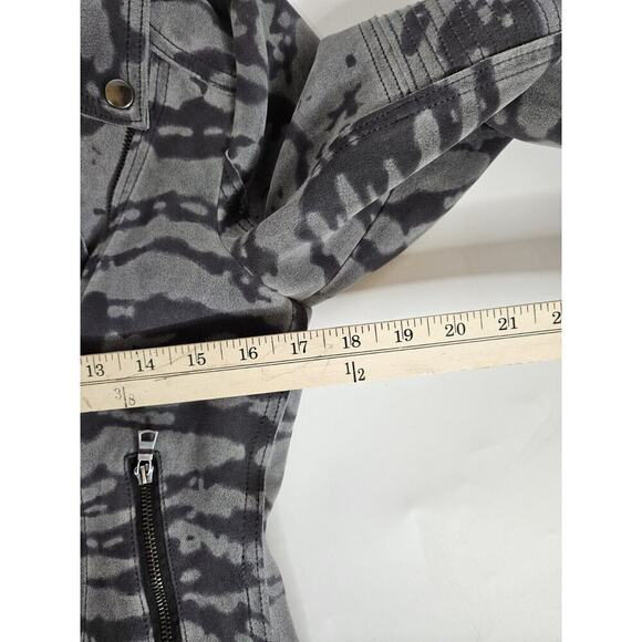 Marrakech Moto Jacket Camo Gray Small Softshell Zip Pockets Asymmetrical Zip - Picture 4 of 7
